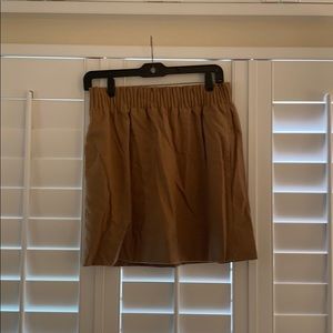 Camel lined mini skirt.